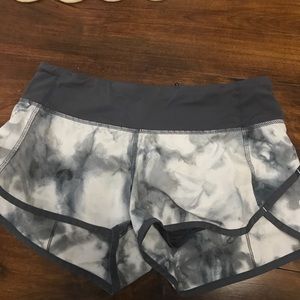 Dark blue tie dye Lululemon shorts